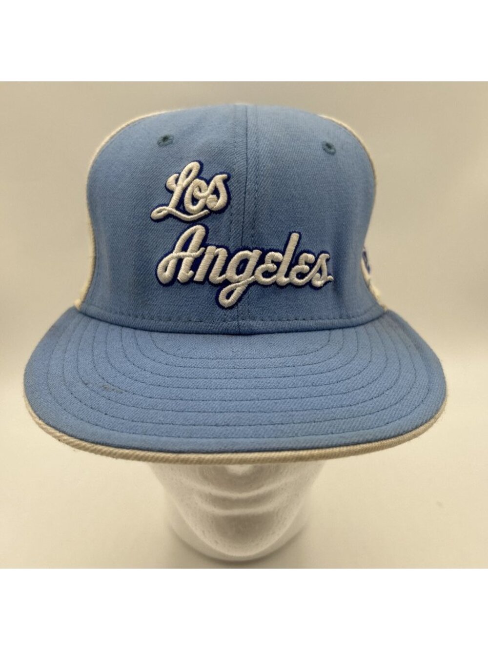 Vtg Los Angeles Lakers New Era Hardwood Classics Fitted Hat MPLS 2002 Size 7-1/8